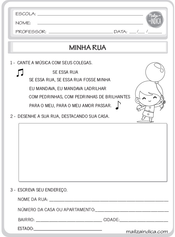 MAILZAINDICA - Atividade do Ensino Fundamental de Geografia